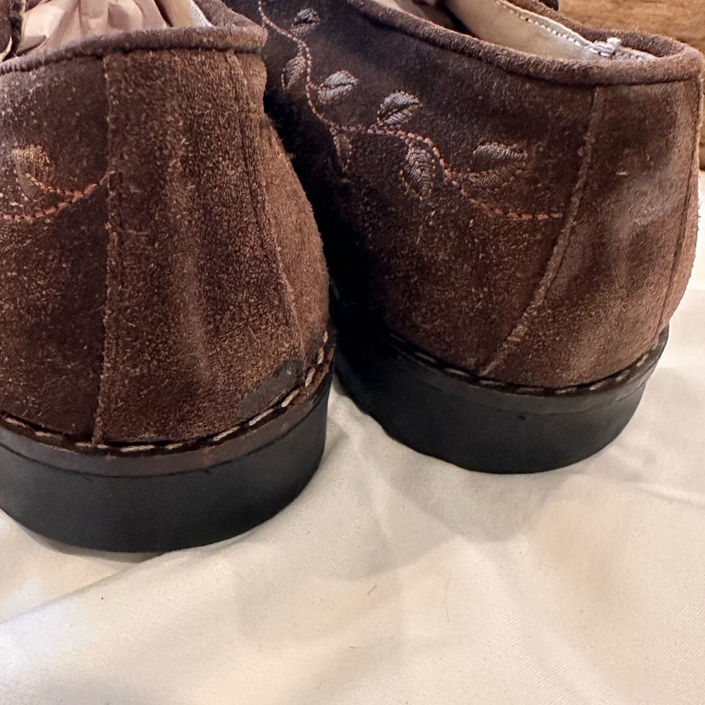 Traditional German Leather Oktoberfest Suede Leather Shoes EU 40 1/2 - Picture 6 of 6
